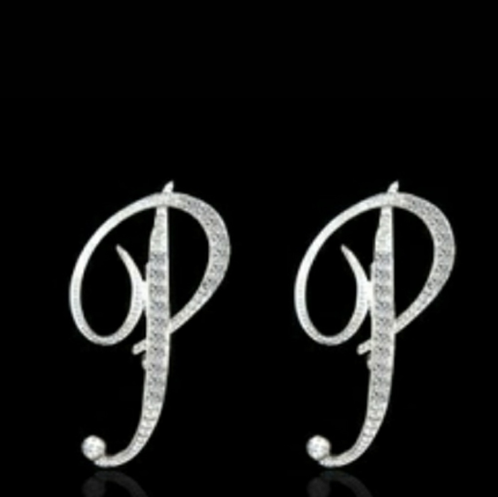 Crystal Intial Earrings ☆ Read Description